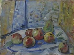 Alois Podloucký: Zátiší s jablky