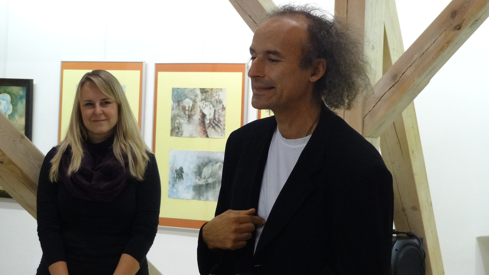 S Pavlem Čechem na vernisáži výstavy v říjnu 2015.JPG